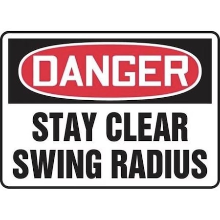 Accuform OSHA DANGER SAFETY SIGN  STAY CLEAR FRMEQM124VS FRMEQM124VS